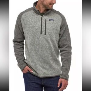 Patagonia Men's Better Sweater 1/4-Zip fleece pullover in gray size XL